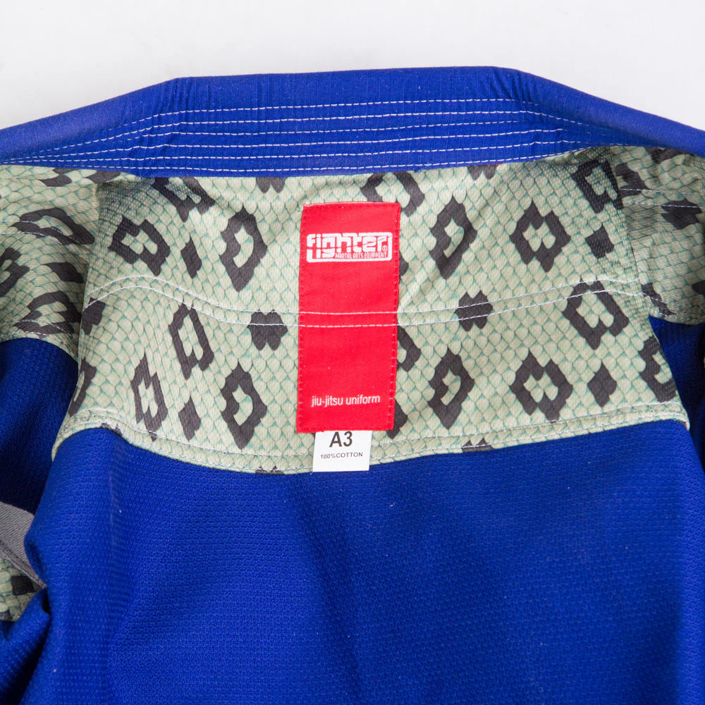 Fighter BJJ Gi Pearl Weave Uniform - blue, BJJBLU-07 - Image 7