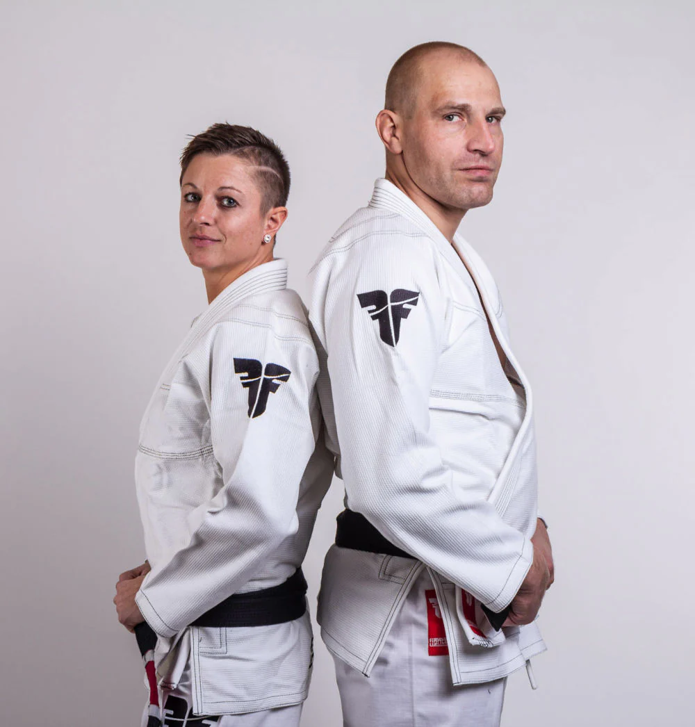 Fighter BJJ Gi Pearl Weave Uniform - white, BJJBW-08 - Image 9