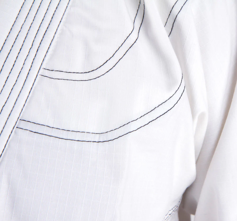 Fighter BJJ Gi Ripstop Uniform - White, BJJBW-05 - Image 8