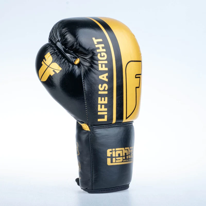 Fighter Boxing Gloves Competition - black/gold, FBGF-002GL - Image 5