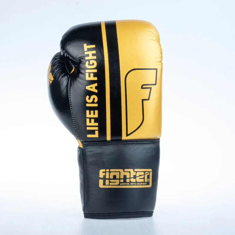 Fighter Boxing Gloves Competition - black/gold, FBGF-002GL - Image 6