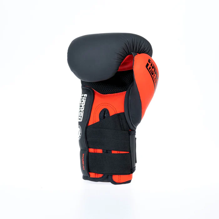 Fighter Boxing Gloves Secure Fit - black/red - Image 4
