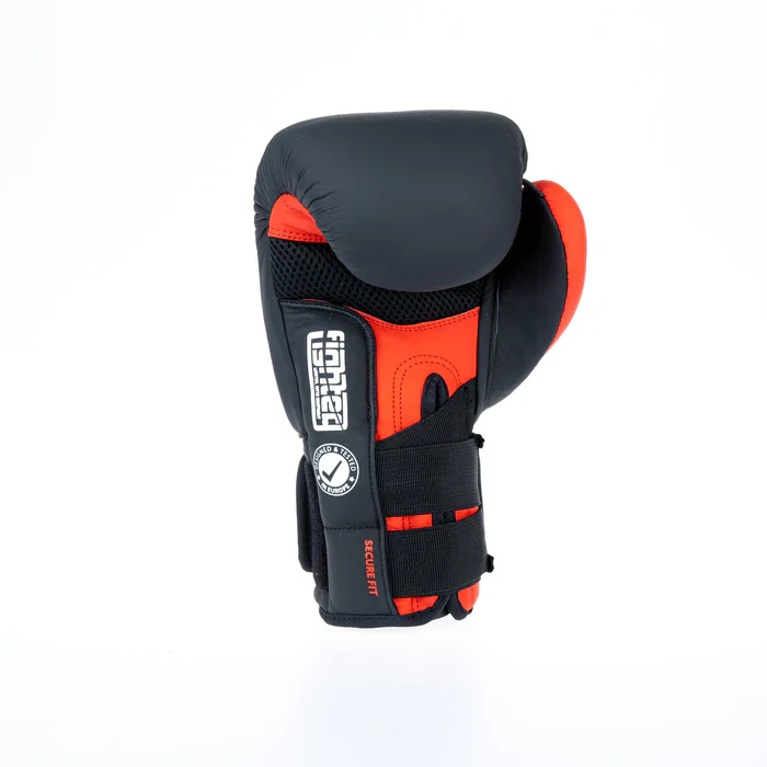 Fighter Boxing Gloves Secure Fit - black/red - Image 5