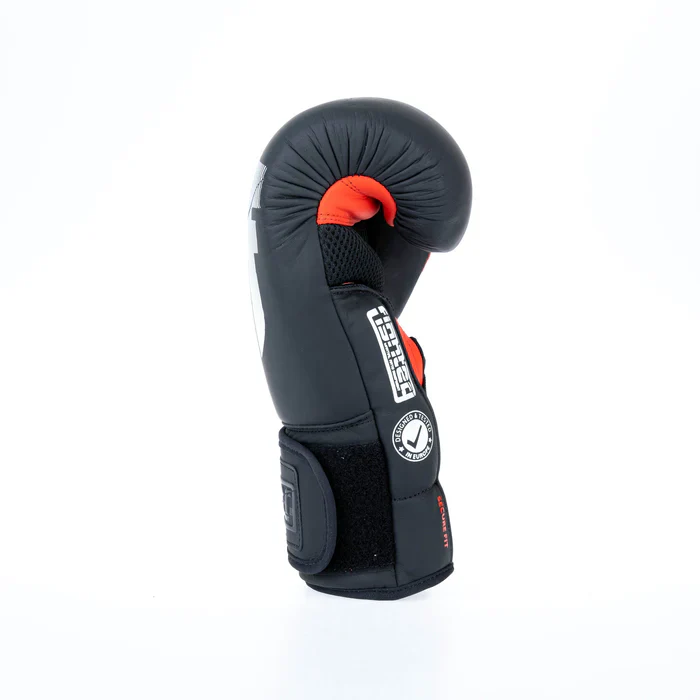 Fighter Boxing Gloves Secure Fit - black/red - Image 6