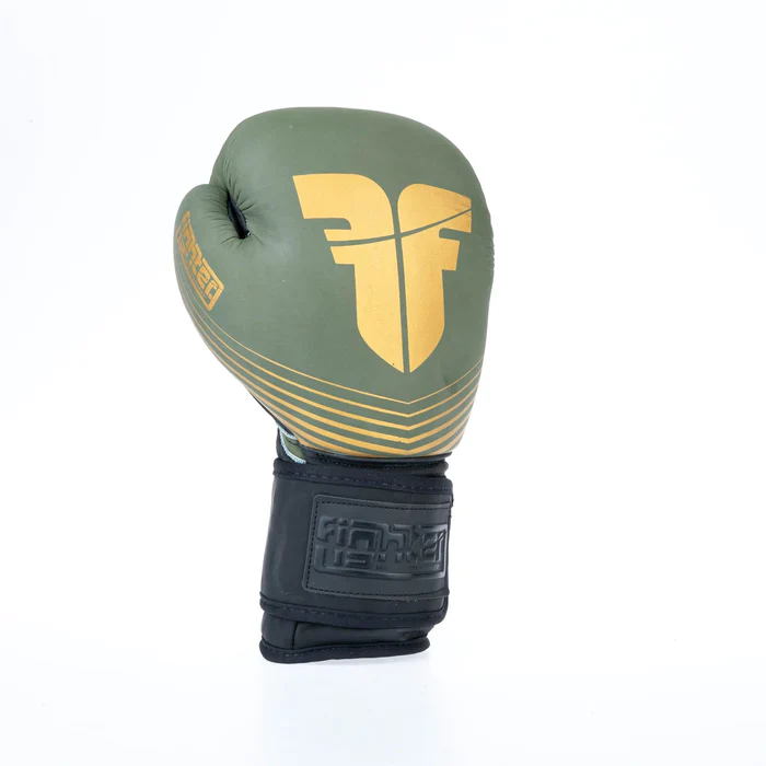 Fighter Boxing Gloves SPLIT Stripes - khaki/gold - Image 6