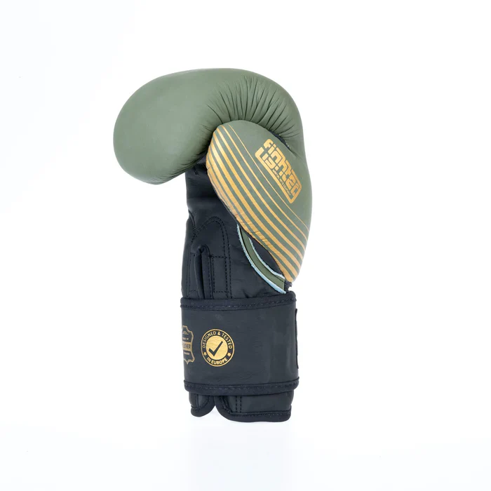 Fighter Boxing Gloves SPLIT Stripes - khaki/gold - Image 8