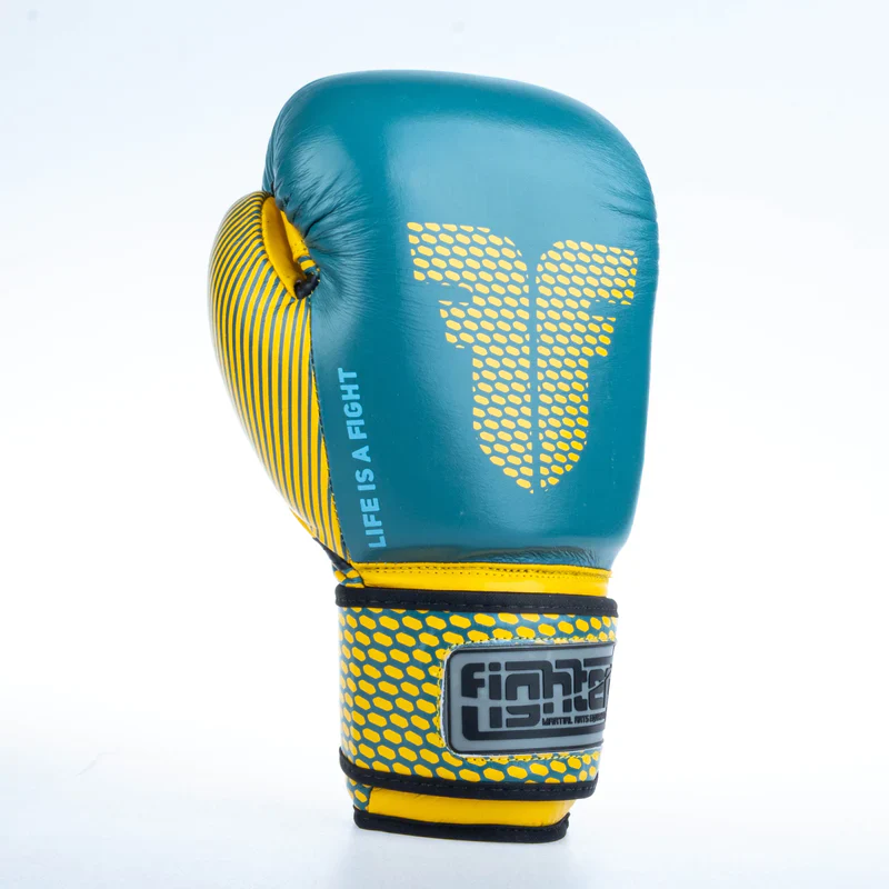 Fighter Boxing Gloves Training - blue/yellow, FBG-TRN-003 - Image 5
