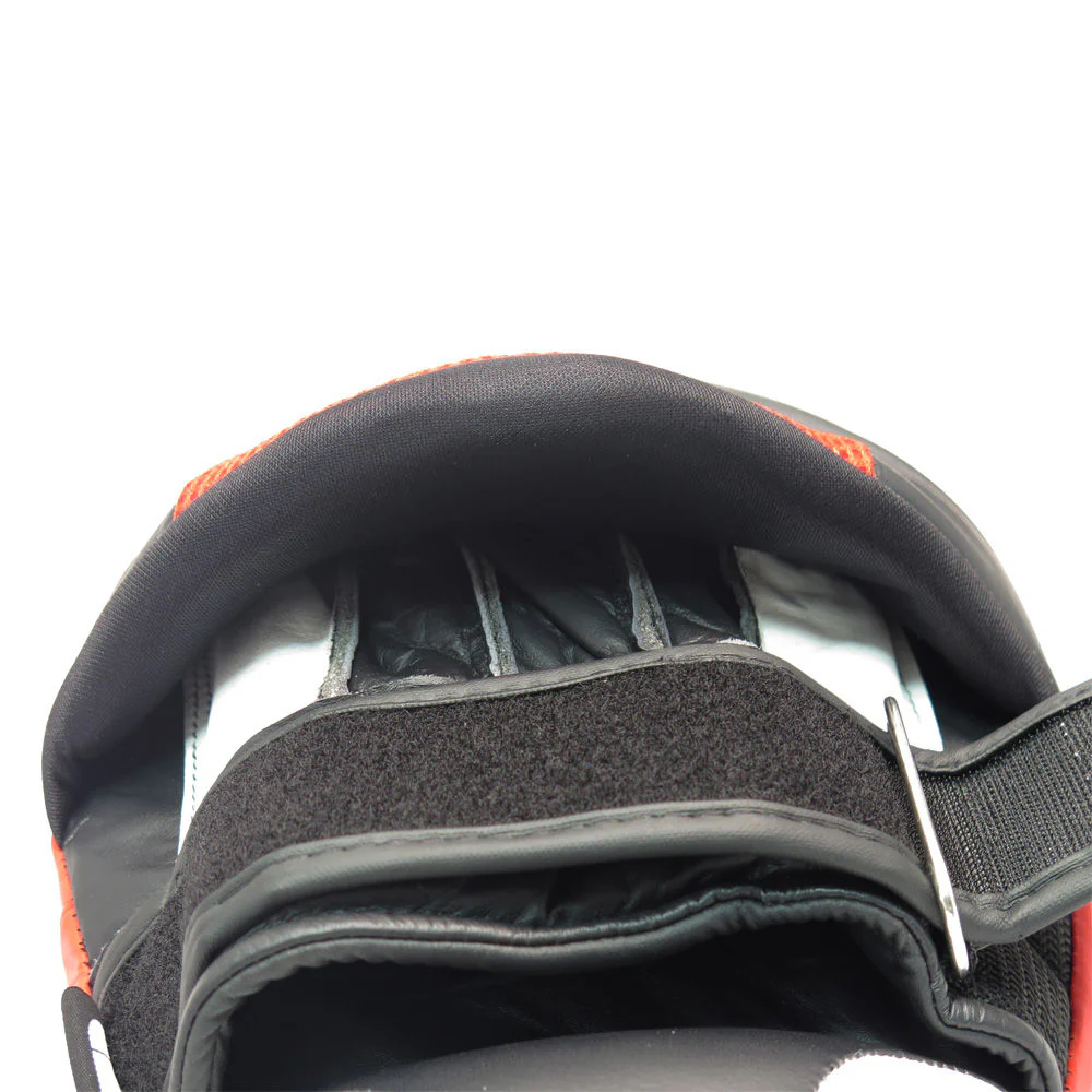 Fighter Medium Focus Mitts Leather - black/white/red, FFMS-01 - Image 3