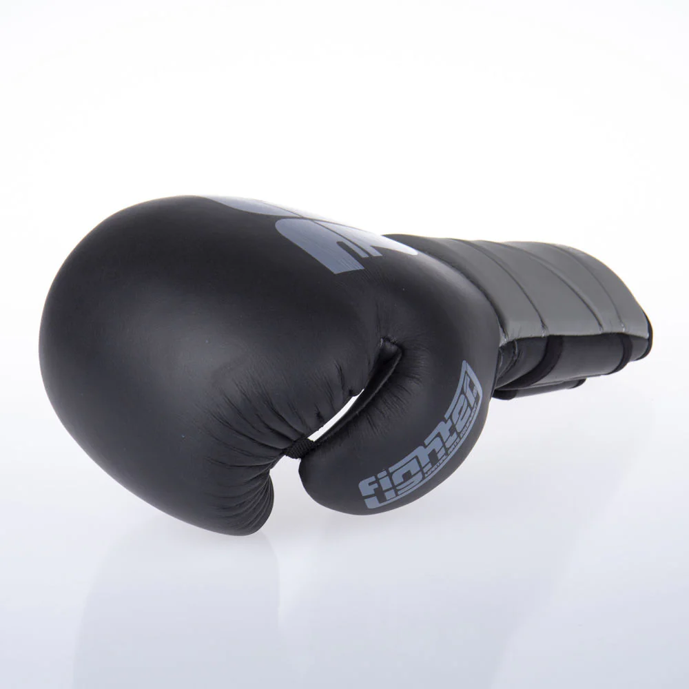 Fighter Sparring Boxing Gloves - black/grey, FBG-002BG - Image 9
