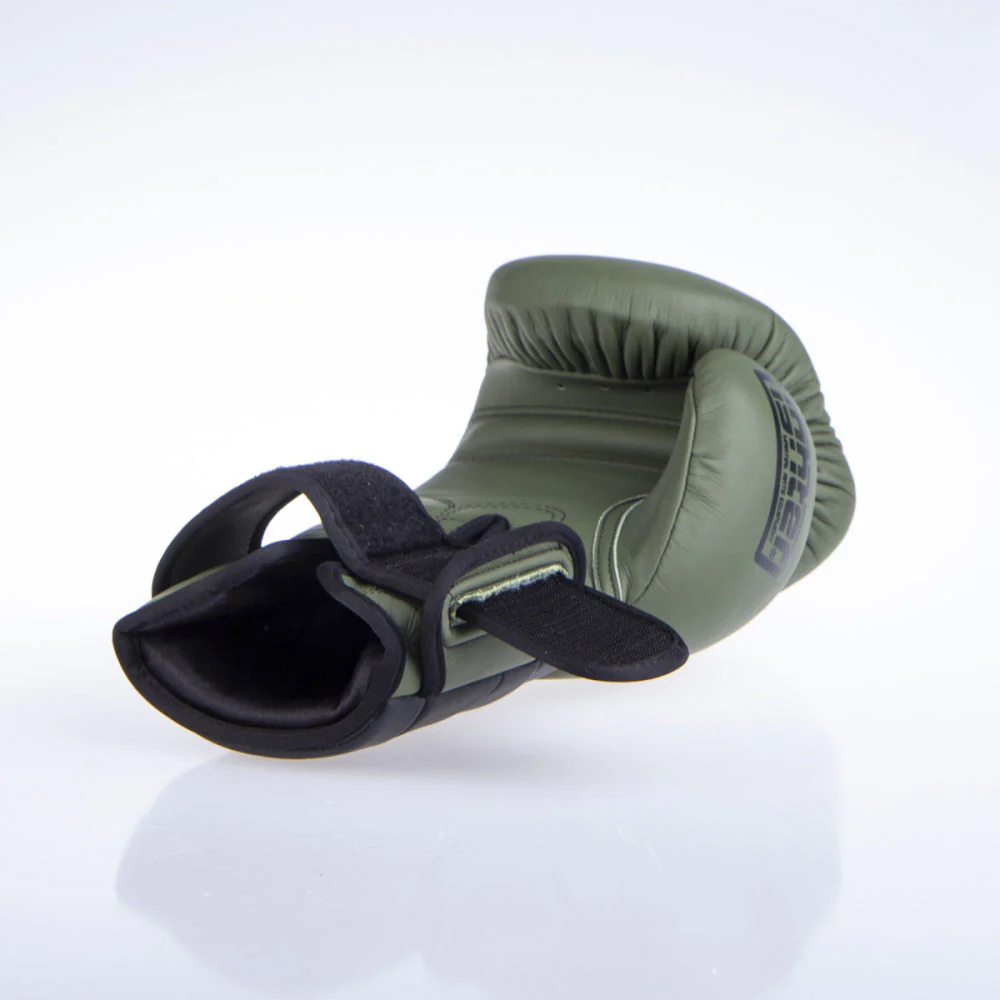 Fighter Sparring Boxing Gloves - khaki/black, FBG-002KB - Image 9