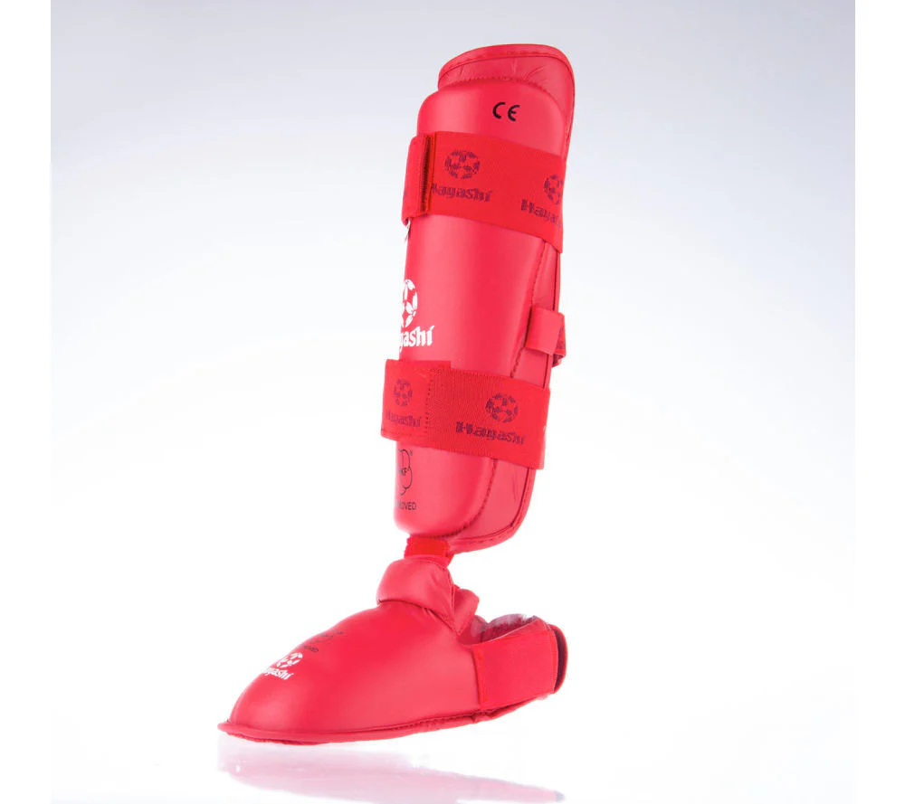 Hayashi WKF Foot and shin protection - Red, 343-4 - Image 3