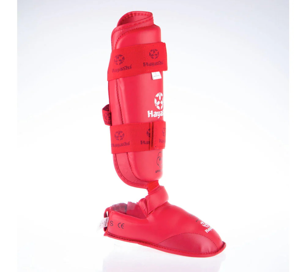 Hayashi WKF Foot and shin protection - Red, 343-4 - Image 4