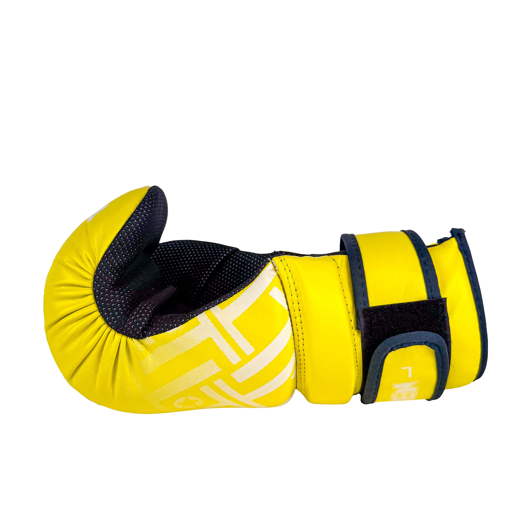 TOP TEN Glossy neon matte yellow /black Prism Pointfighter Open-Hand Gloves - Image 3